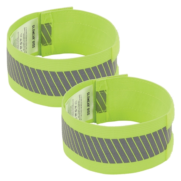 Ergodyne L/XL Lime Hi-Vis Arm Leg Band, HL, 2PK 8100 - main
