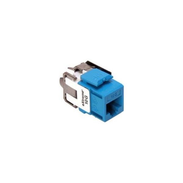 Leviton Extreme Cat 6A Quickport Blue, Connector, Channel-Rated 6110G-RL6 - main