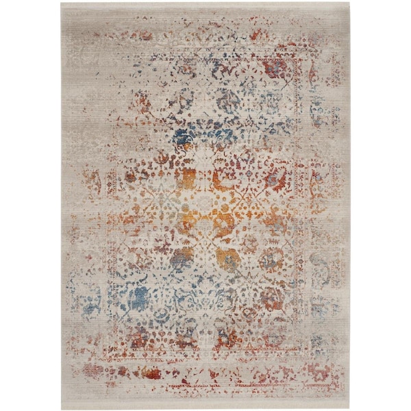 Safavieh Vintage Persian Small Rectangle RugsLight Grey & Multi Color 4 x 6 ft. VTP409C-4 - main