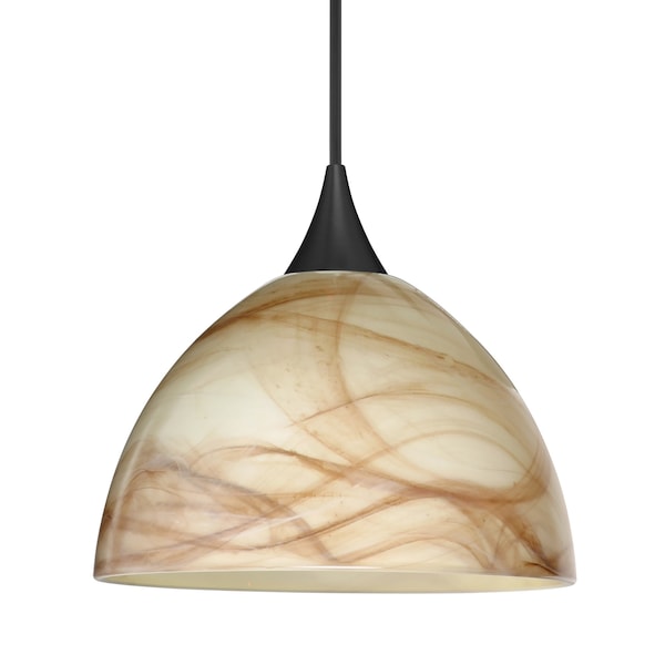 Besa Lighting Besa Brella Pendant, Mocha, Black Finish, 1x 50W MAX GY6.35 Base 1XT-467983-BK - main