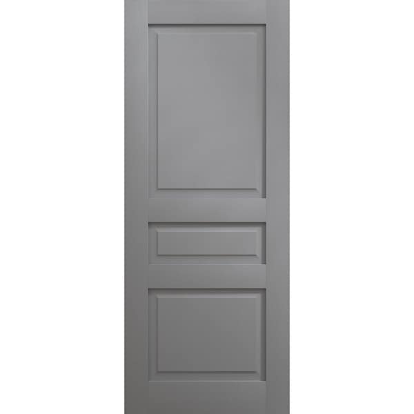 Sartodoors Slab Door Panel 32 x 80 inches, Ego 5012 Painted Grey Oak, Wood Veneer Doors, Pocket Closet Slidi EGO5012S-SEK-32 - main