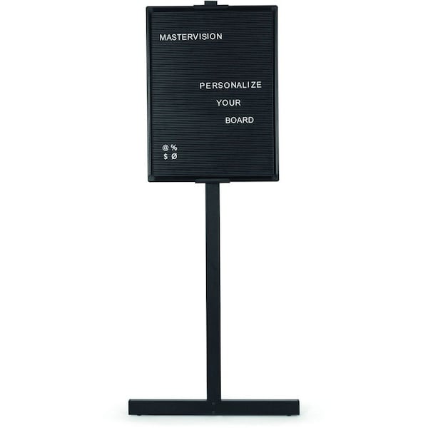 Mastervision Letter Board Stand 18"x24", Black, Aluminum Frame SUP1001 - main
