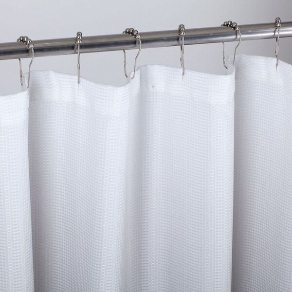 Homeroots 72" White And Black Ombre Shower Curtain 484048 - main