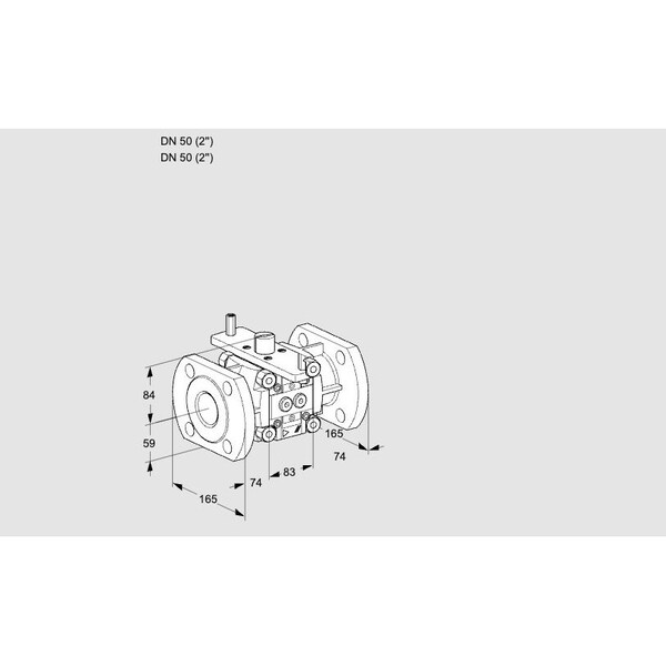 Honeywell Kromschroder Linear Flow Control Valve - VFC350/50F05-25PPMM, 1", DN10-25, Gas/Air KS88302994 - main