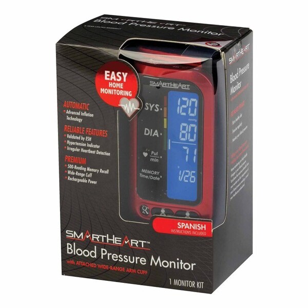 Smartheart Home Automatic Digital Blood Pressure Monitor Adult Cuff Nylon 22 to 42cm Desk Model 01-509 - main