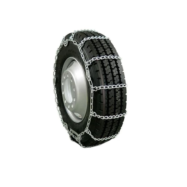 Mytee Products Single Round Twist Link Snow Tire Chains w/ Cam Fits 19.5in Rim Dia. Tire Set of 2 TC195VS - main