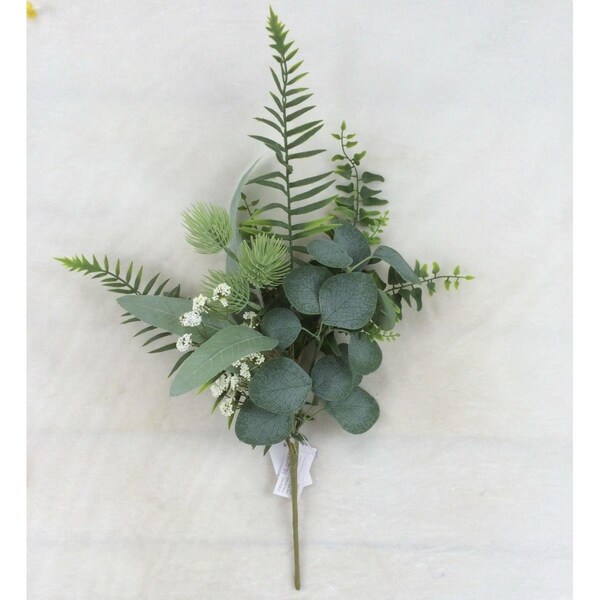 Mdr Trading AI-FL7131-Q06 Green with Cream Floral Accents Pick Artificial Flower - Set of 6 AI-FL7131_Q06 - main
