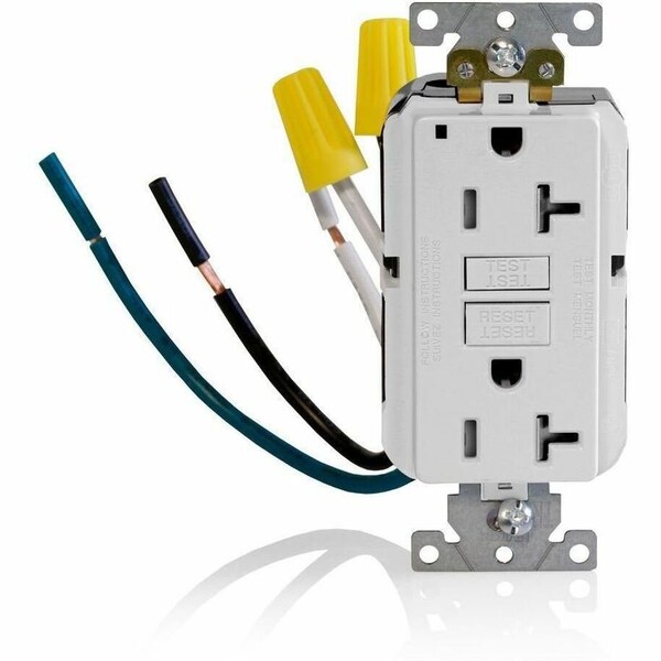 Leviton SmartlockPro GFCI 20A TR/PI White GFTR2-5LW - main