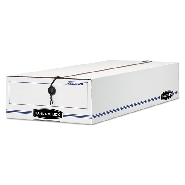 Bankersbox Liberty Check And Form Boxes, 6.25" X 24" X 4.5", White/blue ...