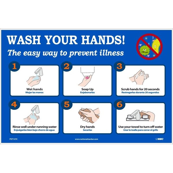 Nmc Wash Your Hands PST137C - main