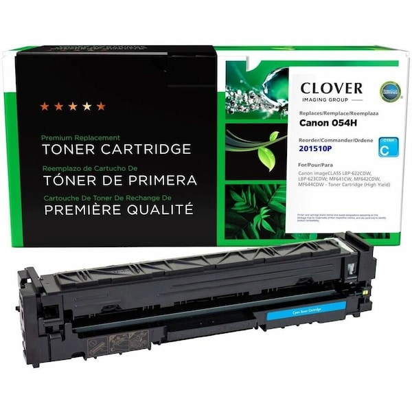 Cig Clover Imaging Remanufactured High Yield Cyan Toner Cartridge for Canon 054H 3027C001 201510P - main