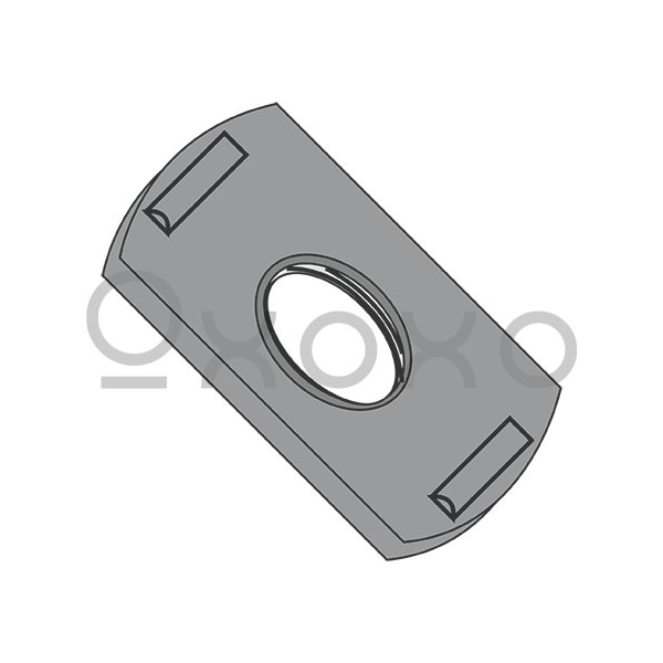 Oxoxo 1/4-20 Weld Nut with Two Projections Steel Plain, 1000PK 398310 - main