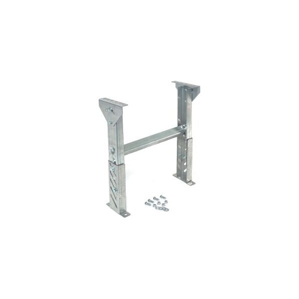 Omni Metalcraft 1-3/8" Roller & Skate Wheel Conveyor Leg Support 12"W with 46" to 58"H LHST"BF"-46.25-58.25 TOL-12W - main