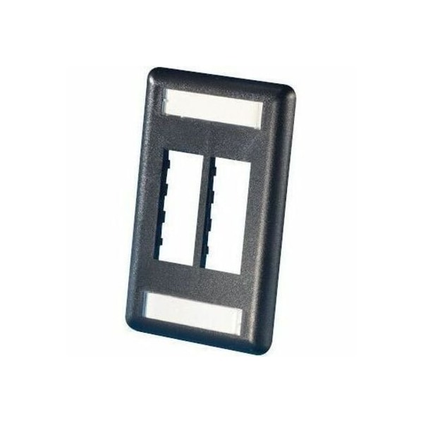 Ortronics 4-PORT FLUSH MOUNT UNLOADED, SINGLEGANG TRACJACK, BLACK 40300546-00 - main