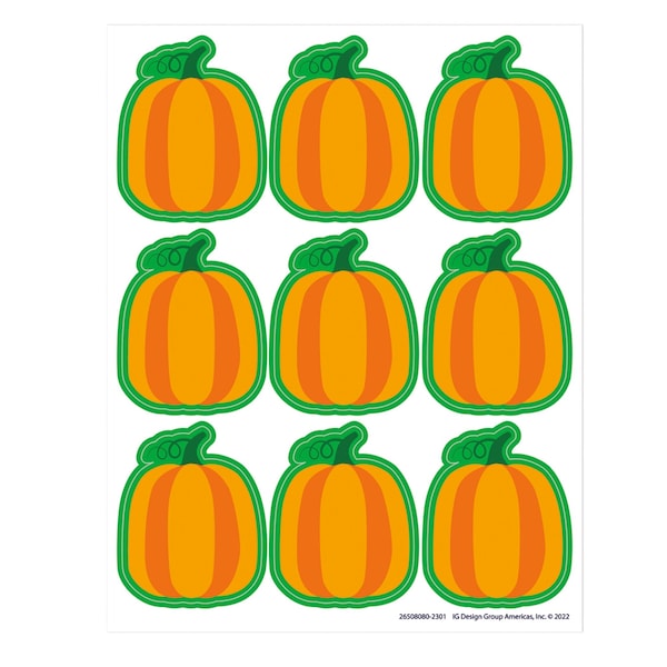 Eureka Fall Pumpkin Giant Stickers, 36-Piece Set, 12PK 650808 - main