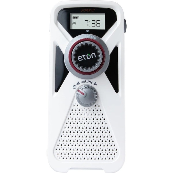 Eton Portable Weather Radio, White, AM/FM, NOAA ARCFRX2WXW - main