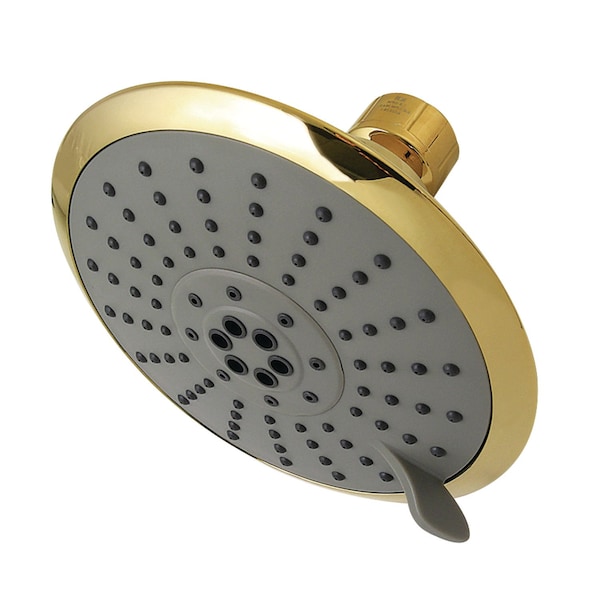 Kingston Brass 5" Round 5-Function ABS Shower Head, Polished Brass KX252 - main