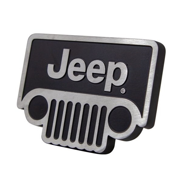 Plasticolor Fits 2 114 Receiver Jeep Logo BlackSilver Metal 002291R01 - main