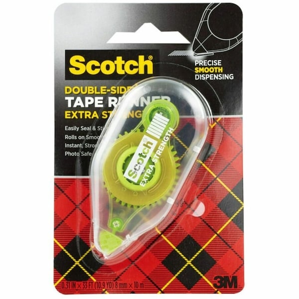 Scotch Double-Sided Tape Runner, .03 in W, 4 PK MMM6055BNS - main