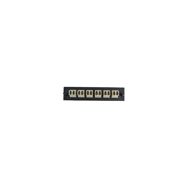 Cable Wholesale LGX Comp Adapter Plate featuring a Bank of 6 Duplex LC Conn in Beige for OM1 and OM2 applications 68F3-11160 - main