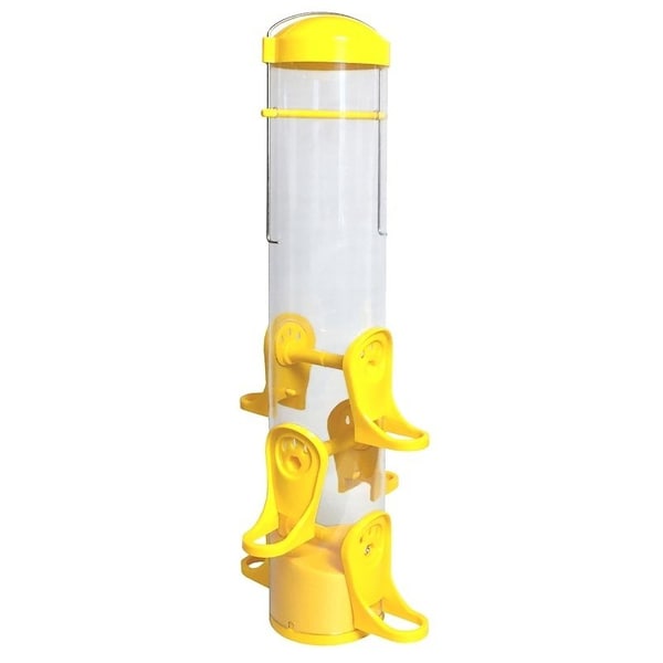Stokes Select Thistle Bird Feeder, 15 in H, 1.1 qt, Plastic, Clear Yellow, Hanging Mounting 38224 - main