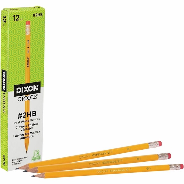 Dixon Ticonderoga PENCIL, ORIOLE, #2HB, PRESHRP 12886 - main