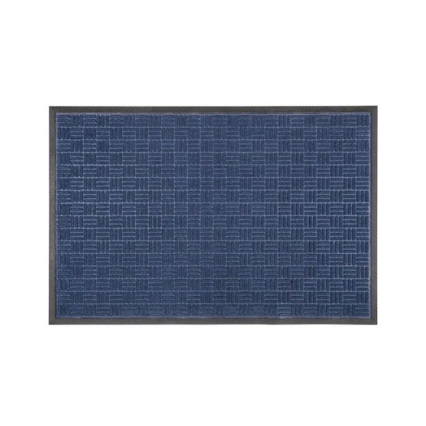 Floortex Mat, Polypropylene / Rubber, 0.47 in Thick, Blue, 32 in W x 48 in L NREMFLLV0105 - main