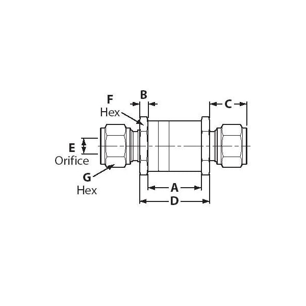 Hoke CVH Series Check Valves - 1in Tube x 1in FNPT, 0-6000 PSI, -20 Deg. To 400 Deg. F CVHG16Y21S - main