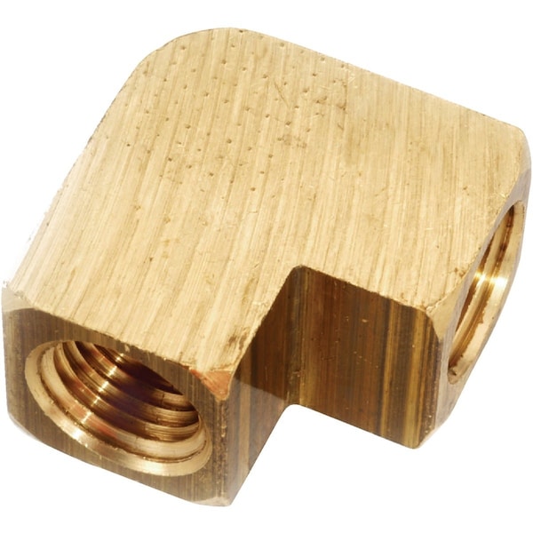 Anderson Metals 1/8'' 90 Deg. Yellow Brass Elbow, 1/4 Bend 756100-02 - main