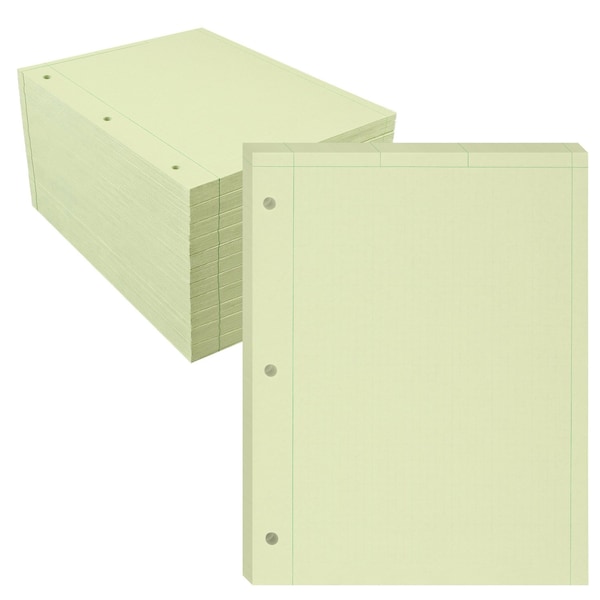 Roaring Spring Case of Engineering Pad, 8.5"x11", 200 sht, GN Paper, 5x5 Printed Grid, 3-Hole Punch, Heavy Backing, PK12 95389cs - main