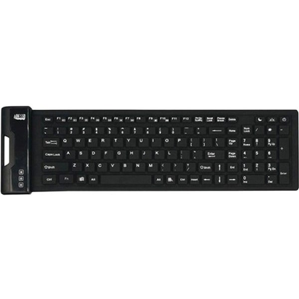Adesso Antimicrobial Waterproof Flex Keyboard (Compact Size) AKB-222UB - main