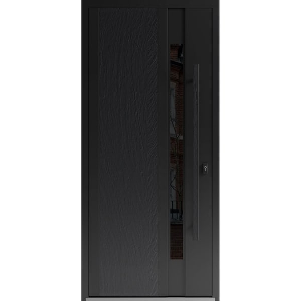 Vdomdoors Steel Door Dekton 0163 Ardesia Nero Entry Door Painted W36xH80 Left hand Inswing DEKTON0163EXD-ARD-W36xH80-LH-I - main