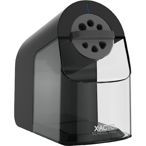 X-Acto Model 1670 School Pro Classroom Electric Pencil Sharpener, AC-Powered, Black/Gray/Smoke 1670X - main