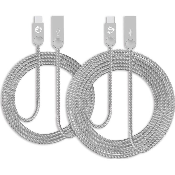 Siig Zinc Alloy Usb-C To Type-A Charging & Sync Braided Cable Bundle - CB-US0R11-S1 - main