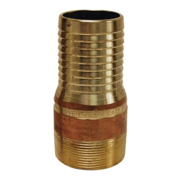Dixon King Combination Nipple, 1-1/4 in x 3-15/16 in L Hose Shank x MNPT, Brass, Domestic BST15 - main
