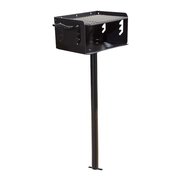 Leisure Craft In-Ground Mount Black Enamel Outdoor Grill, Black LC120-STD-IG - main