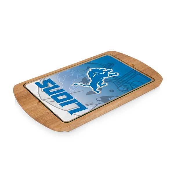 Picnic Time Family Of Brands NFL Detroit Lions - Billboard Glass Top Serving Tray 911-01-505-114-2 - main