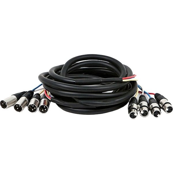 Monoprice 15ft 4-Channel XLR Male to XLR Female Snake Cable 8766 - main
