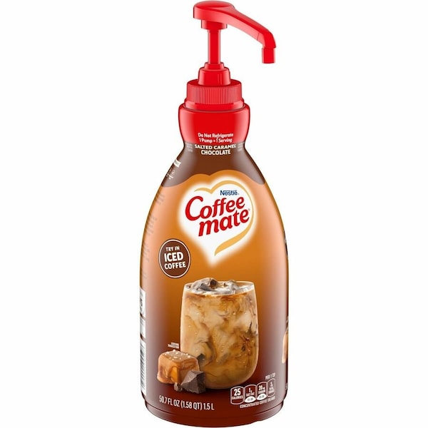 Coffee Mate Salted Caramel Chocolate Liquid Concentrate Coffee Creamer - Pump Bottle - Salted Caramel 79976 - main