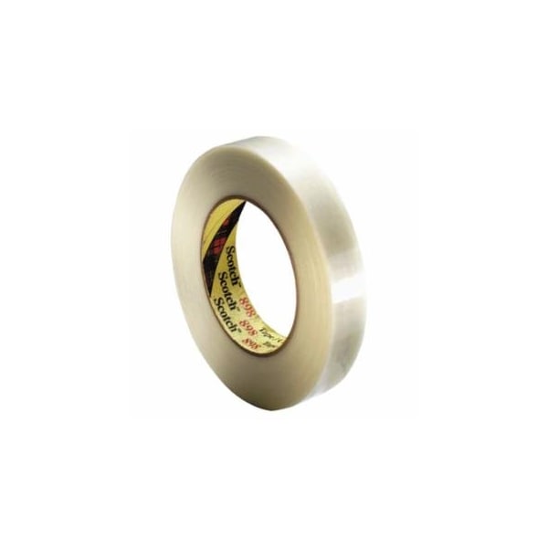 Scotch Filament Tape, 898, 0.94 in W x 60 yd L, 6.6 mil Thick, Clear 405-051131-06898 - main