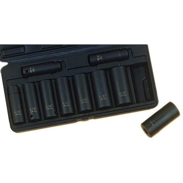 Vulcan Vulcan MTI10-S Deep Impact Socket Set, Chrome Molybdenum Steel, Tempered Phosphate, 10-Piece MTI10-S - main