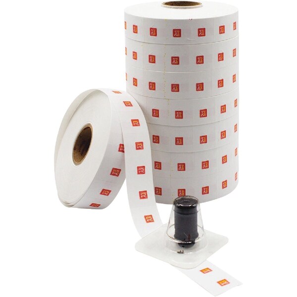 Centurion Monarch OEM Do it Best Branded 0.85'' x 0.78'' White Label with Replacement Ink Roller, 8 Rolls 1136DIB2 - main