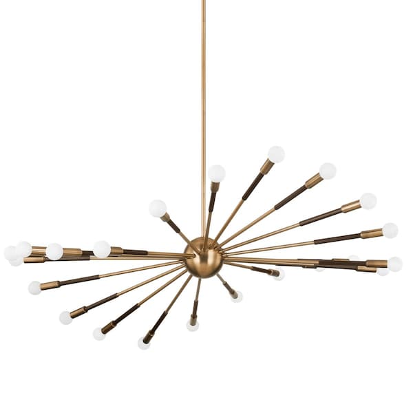 Troy Lighting Obie 22 Light Chandelier 50.75 In. Patina Brass/Bronze F3051-PBR/BRZ - main