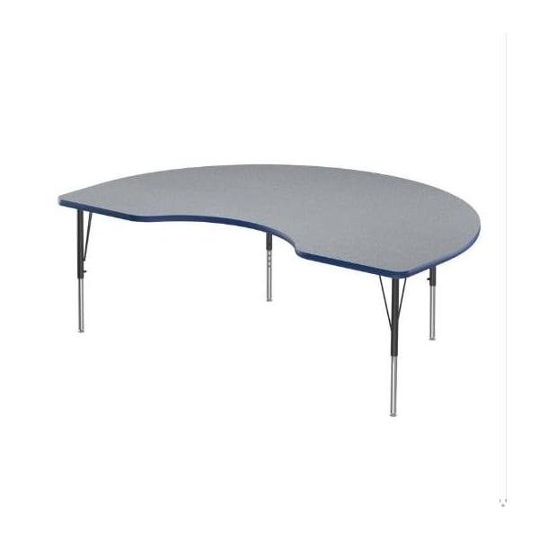 Correll Kidney HPL Activity Table, 72 in W, 36 in L, 19 in to 29 in H, Particleboard, Gray Granite A3672-KID15-09-37 - main