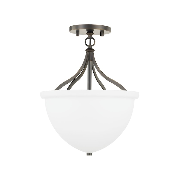 Hudson Valley Lighting Browne 1 Light Semi Flush 11.25 In. Distressed Bronze 2811-DB - main