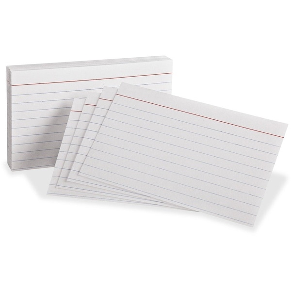 Oxford Ruled Heavyweight Index Cards, White, 100PK OXF63500 - main