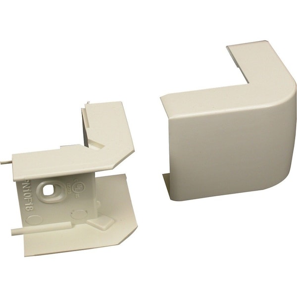Legrand External Elbow Raceway, PN05 Series, 1 Channel, 1.125 in W, 0.625 in H, 1.62 in L, Ivory PN05F18V - main