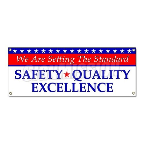 Signmission Setting The Standard Safety, 18 Inch x 48 Inch, Banner B-Setting The Standard Safety - main