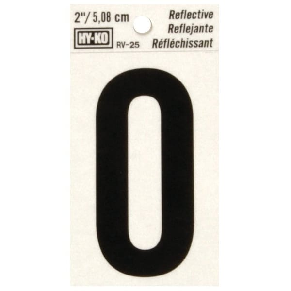 Hy-Ko Letter House O 2In Refl Blk RV-25/O - main