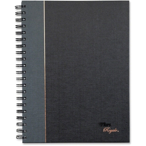 Tops 10-1/2 x 8" Gray Business Notebook TOP25331 - main